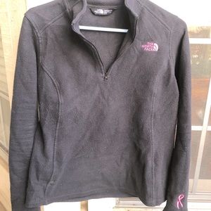 North Face Glacier Pink Ribbon 1/4 Zip Fleece